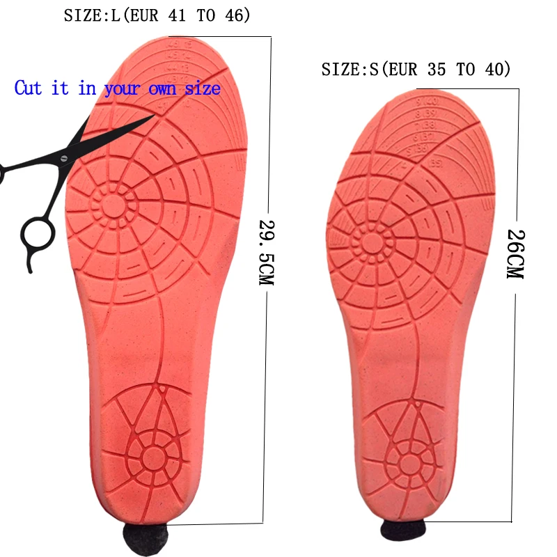USB Heated Shoe Insoles with Remote Control Heating Insoles for Feet for Women Shoes Winter Thermal Insoles Size EUR 35-46 #
