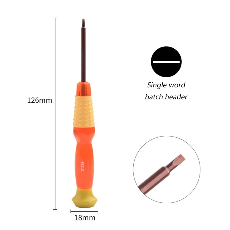 

Multi-functional 2.0mm Slotted Screw Driver Insulated Non-slip Handle Suitable for Mobile Phone Repair Tool