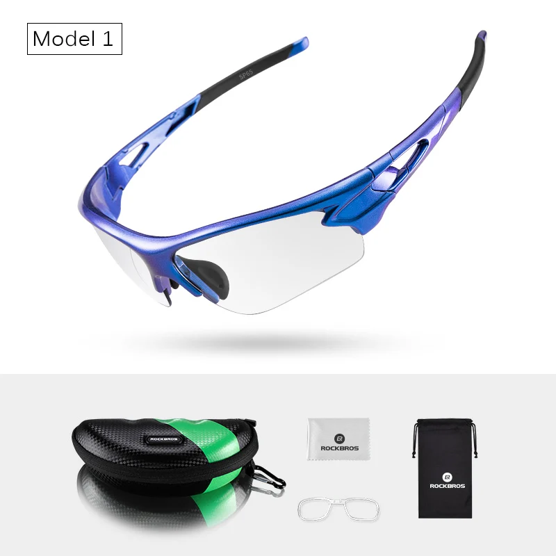 Style3 10069 ROCKBROS Поляризованные Фотохромные Велоспортные Очки Велосипедные Очки Спорт На Открытом Воздухе Велосипеда Солнцезащитные Очки с Близорукостью Рамой - Цвет: Style3 10069