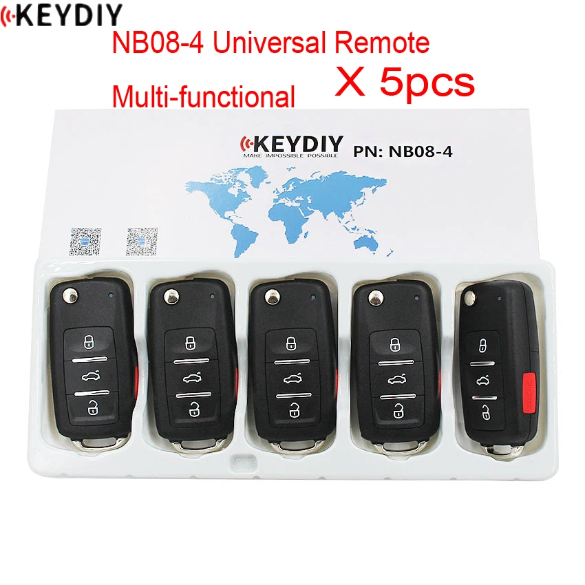 5 шт./партия, 4 кнопки KD900 NB08-3+ 1 Универсальный многофункциональный пульт дистанционного управления для KD MINI/URG200/KD-X2 Key Generater