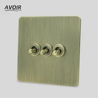 avoir wall light switch bronze toggle switch electrical socket usb plug eu fr standard power outlets intermediate switches 220v