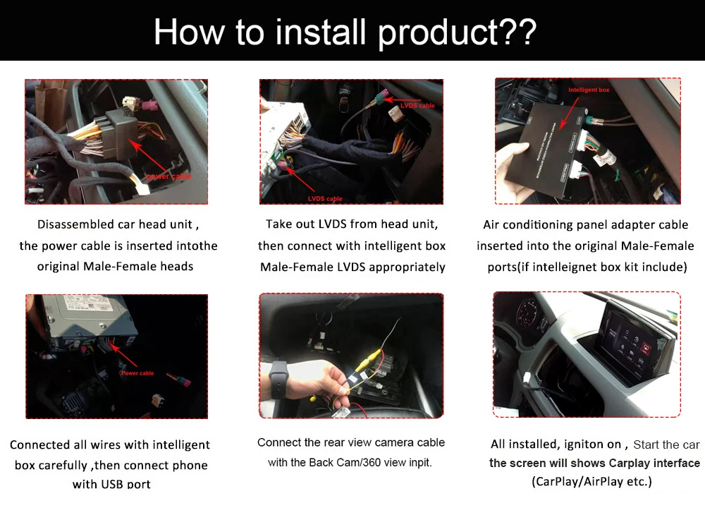 Carlinkit беспроводной CarPlay для Audi A6 A7 A8 C7 Q7 2010- MMI 3g/3g+ интерфейс muItimedia CarPlay& Android авто комплект модернизации
