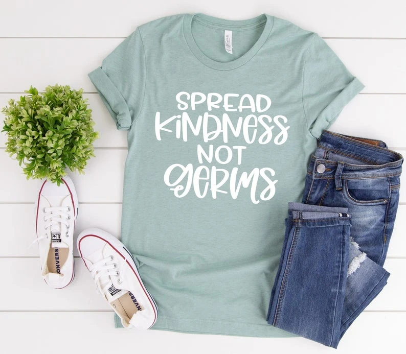 

Spread Kindness Not Germs Teacher Shirts School Counselor Shirt Social Distancing Shirt Shirts For Teachers School Nurse-O032