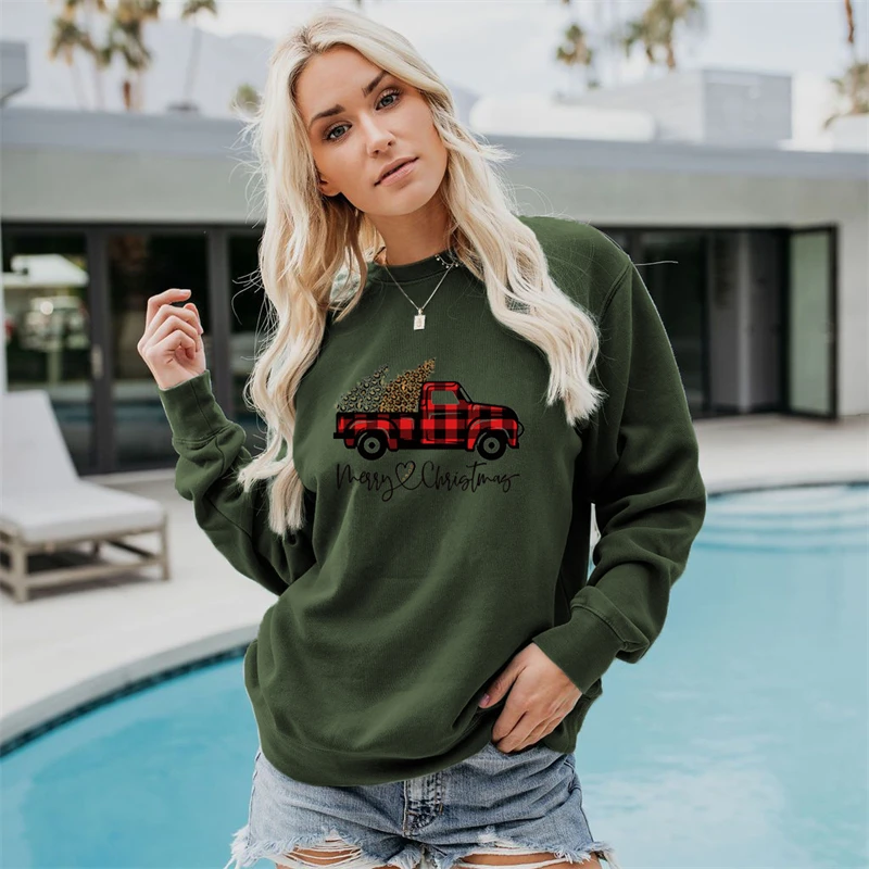 

Christmas Women's Clothing 2021 Fashion Sweater New Products Fall Clothes for Women Leisure Women's Long Sleeve Top Autumn Woman