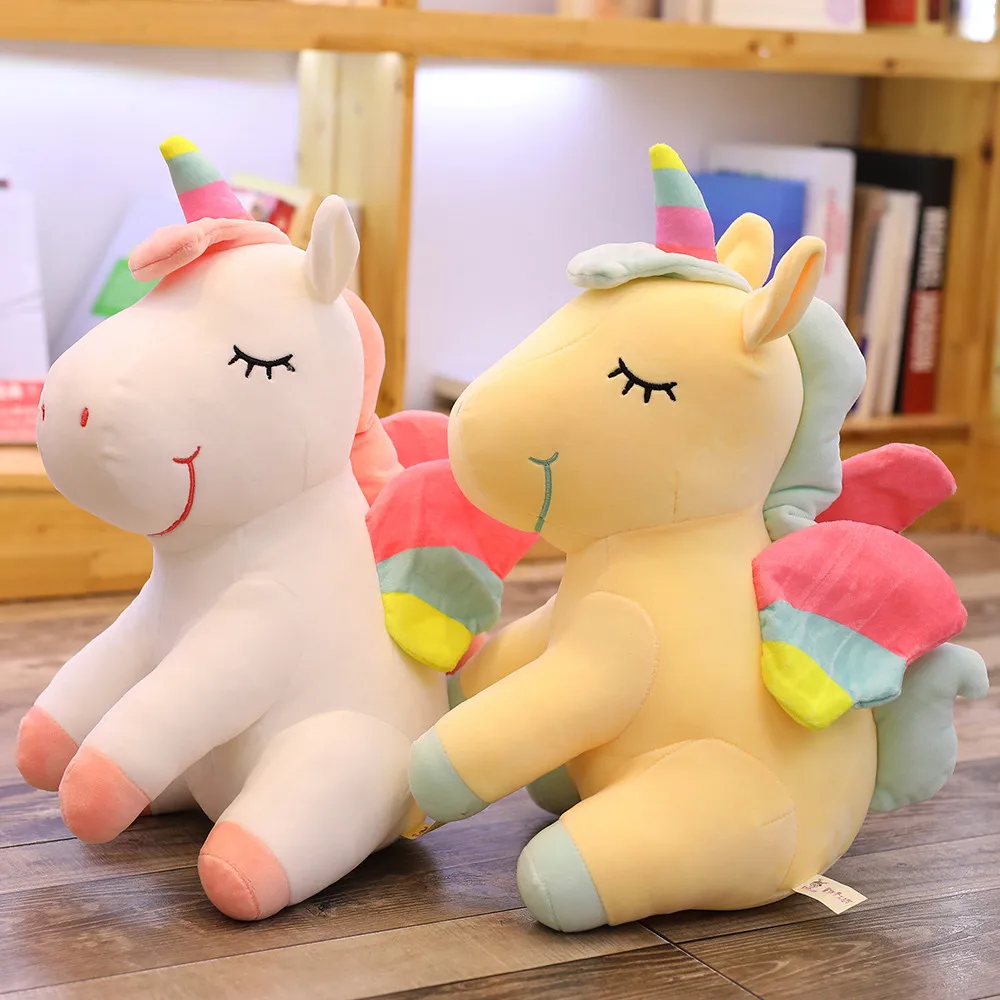 

Fashion new cute plush toy soft unicorn Pegasus doll pillow plush stuffing handmade handmade custom toy doll children gift decor