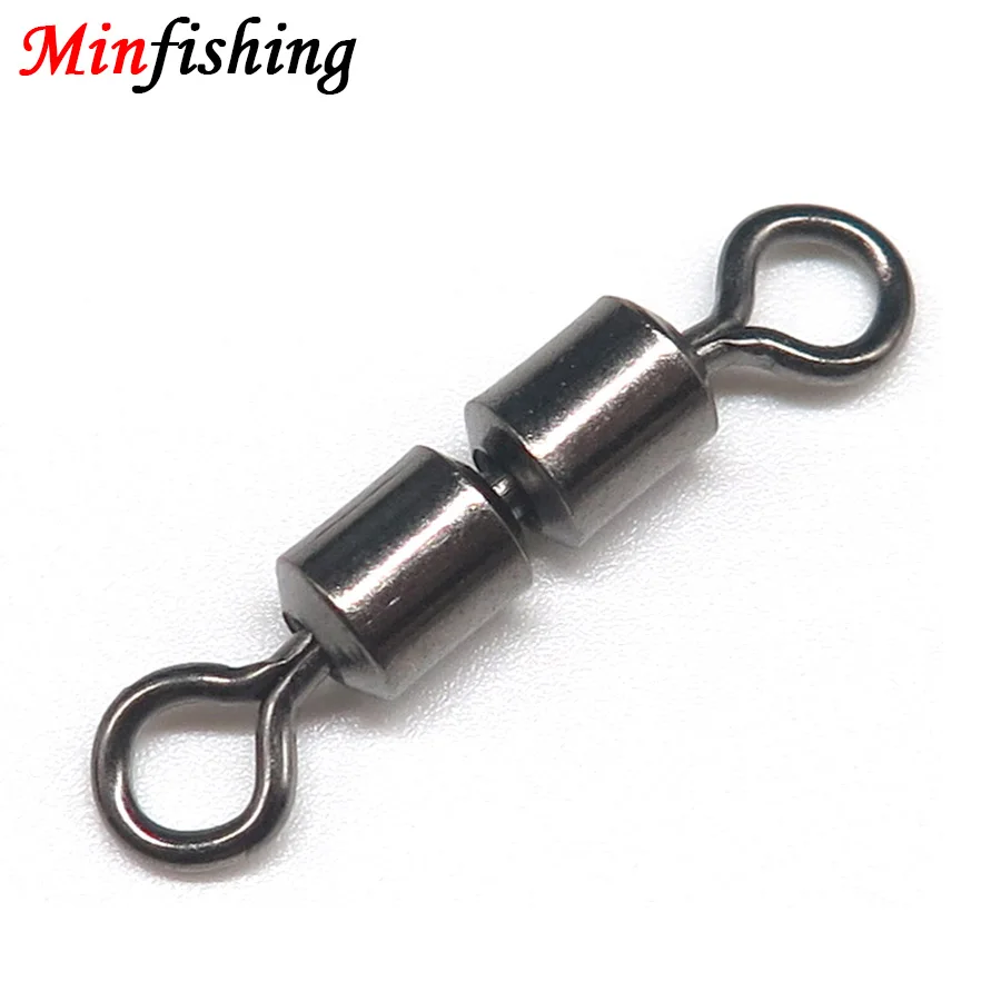 

Minfishing 25/50 pcs/lot Rolling Swivels 2 Sections Ball Bearing Swivels Stainless Steel Connector Fishing Swivel Accessories