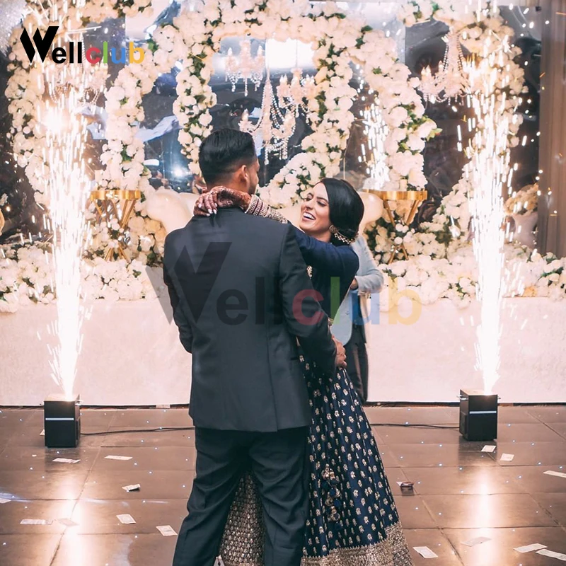 2 шт. белая и черная холодная искра машина фейерверков DMX пульт дистанционного