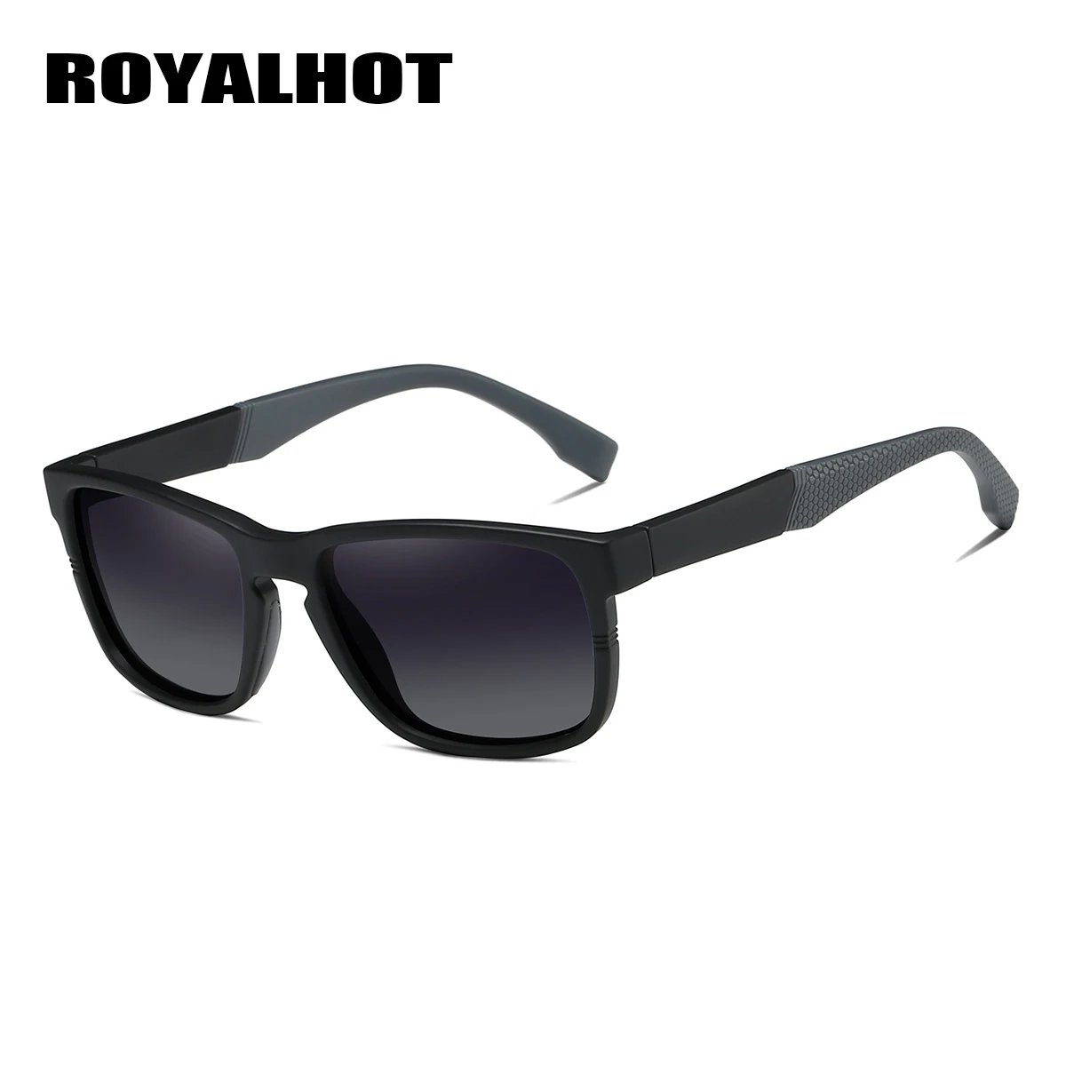 RoyalHot, поляризационные солнцезащитные очки для мужчин и женщин, эластичные, удобные, TR90, оправа, для вождения, солнцезащитные очки, оттенки, Oculos masculino, мужские, 90080 - Цвет линз: Black Grey