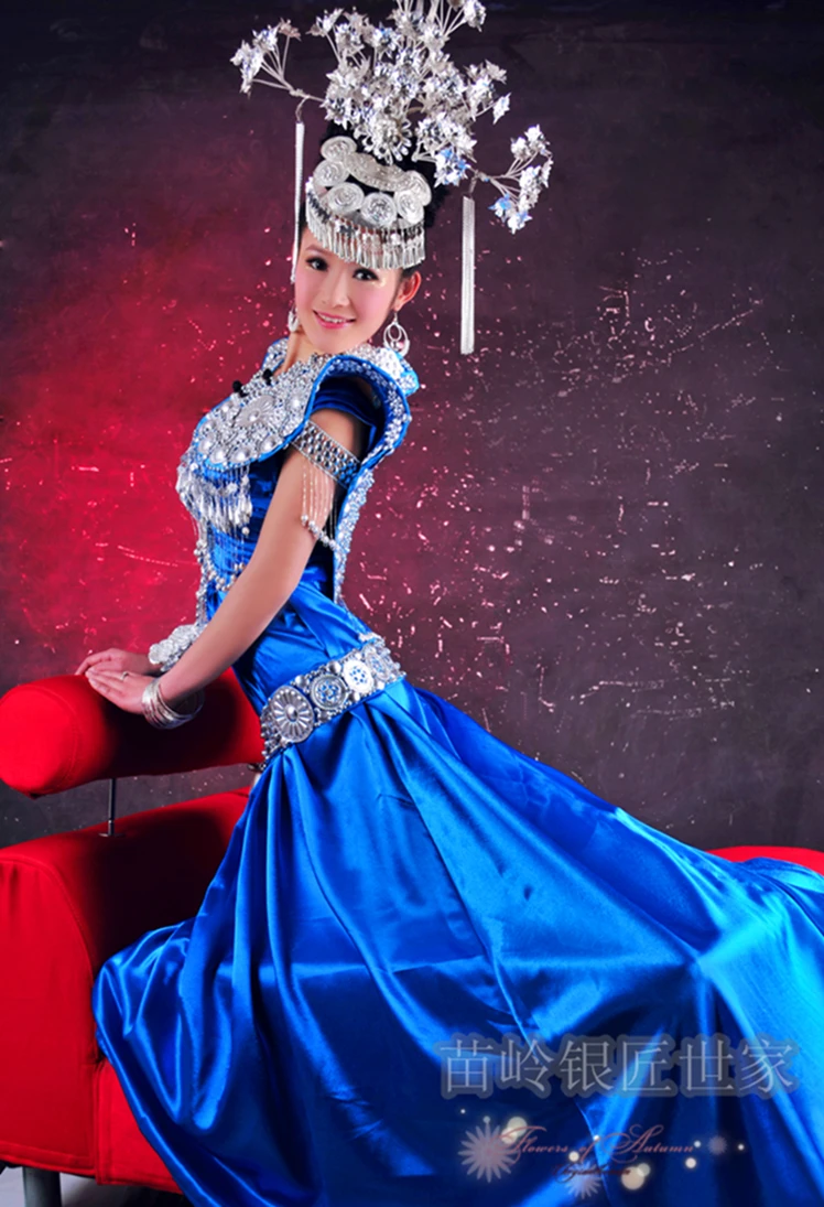 Известный китайский певец песня Zuying Miao Серебряный аксессуар Этническая мода