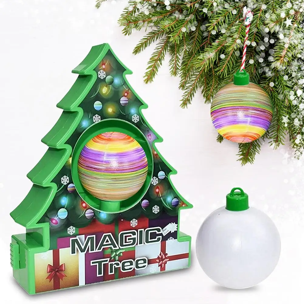 

6PCS Painted Ball Christmas Tree Ornament Decoration Kit For Kids Craft Activity Game Toy For Christmas Tree Ornament With Light