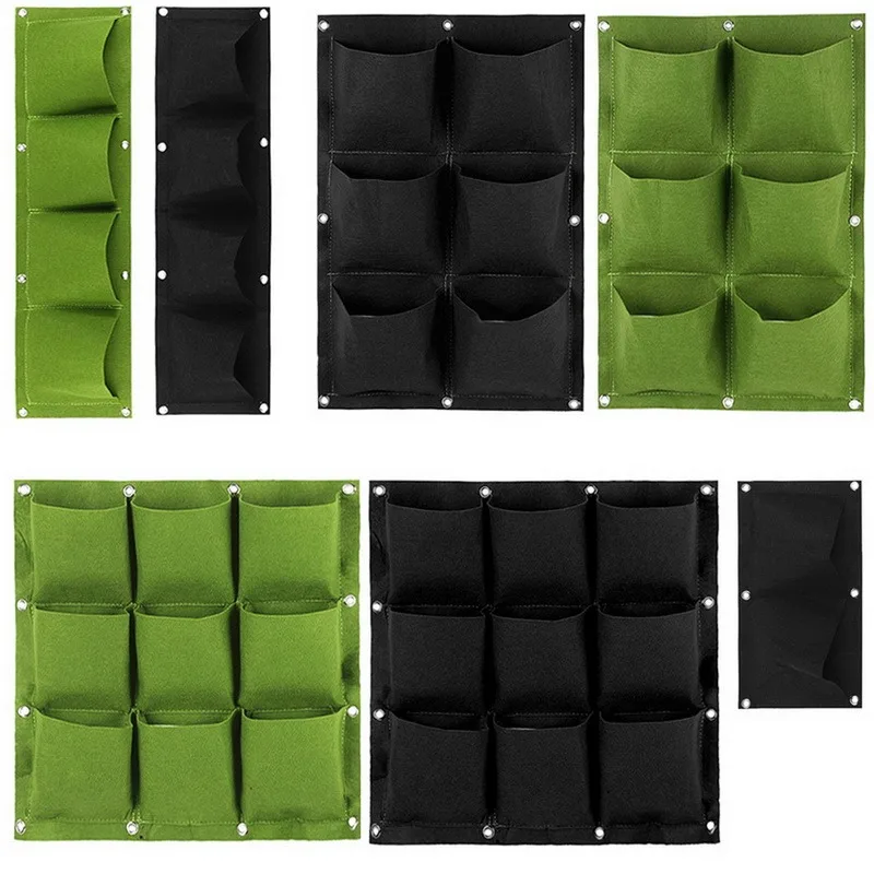 2/4/6/9 карманы висячий посадки сумки вертикальный в виде садовых овощей живых