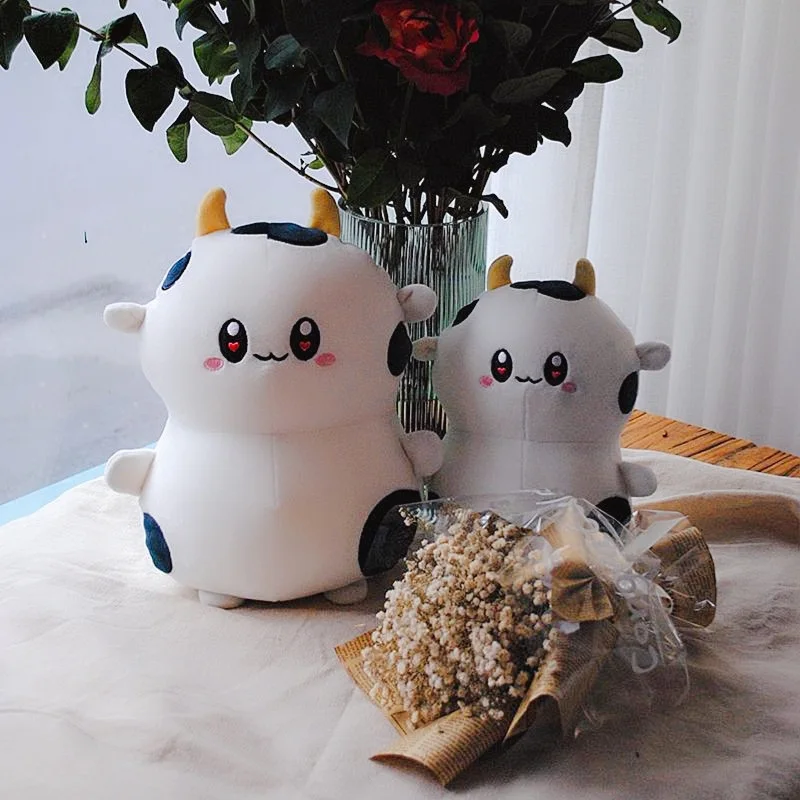 Милая молочная пельмень плюшевая кукла игрушка Kawaii чучела корова Детская