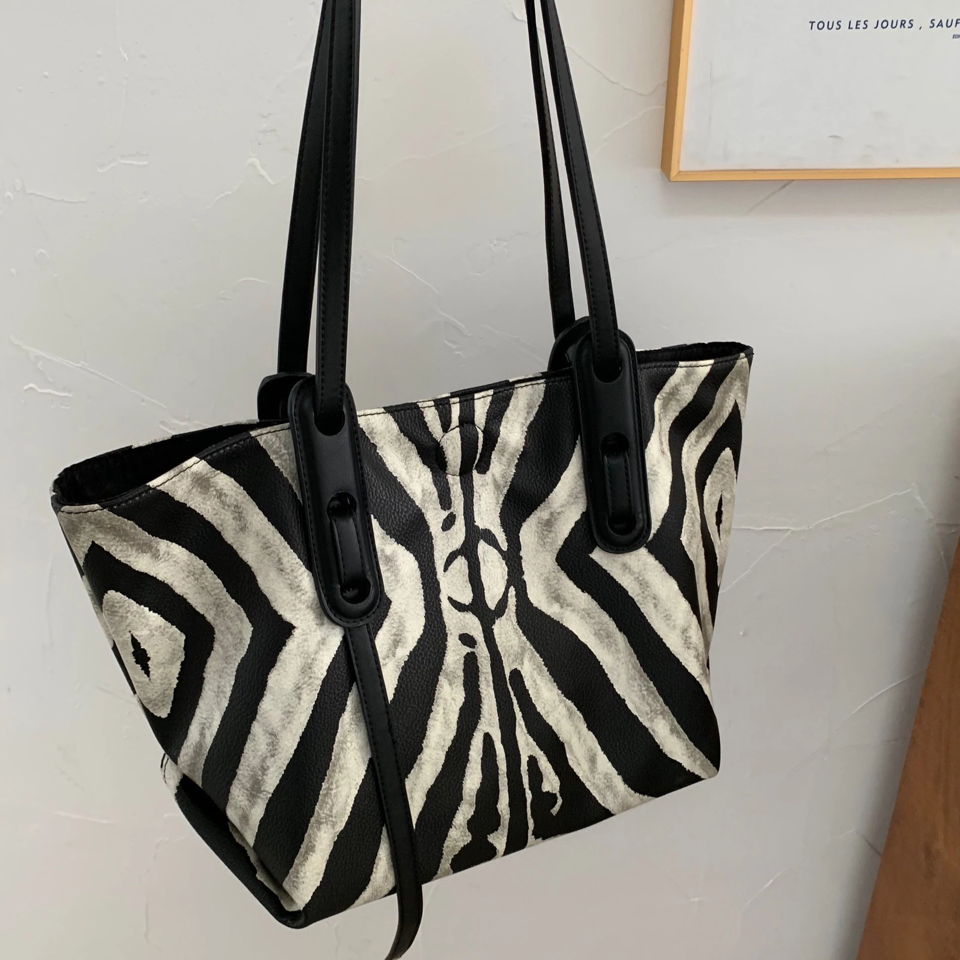 Новые модные женские сумки zebra мягкая сумка для покупок из искусственной кожи