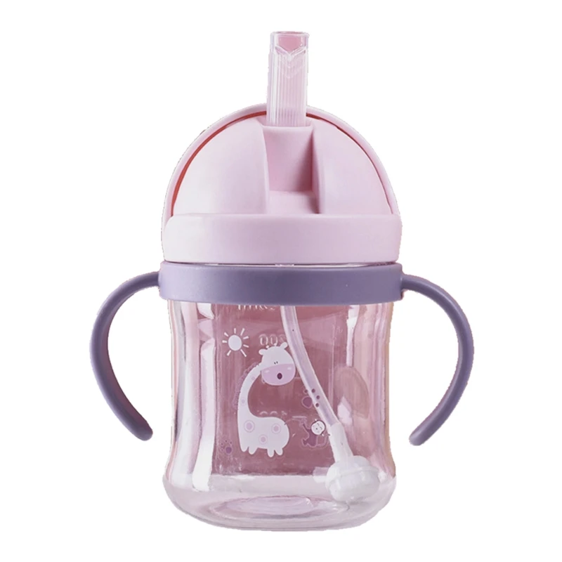 

250ml Baby Feeding Cup with Straw Children Learn Feeding Drinking Bottle Kids Training Sippy Cup Drinware
