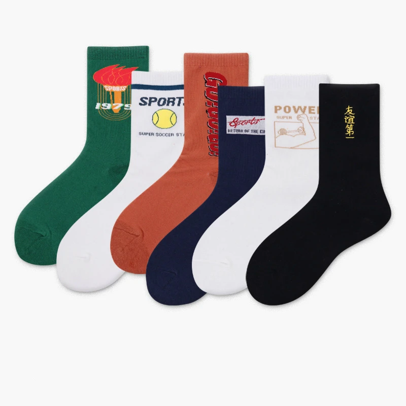 Женские носки с персонажами из мультфильмов фонарь китайские слова буквы