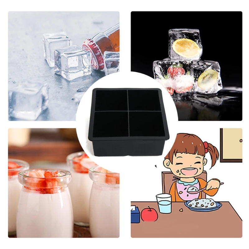 

2 шт., форма для льда с 4 квадратными решетками