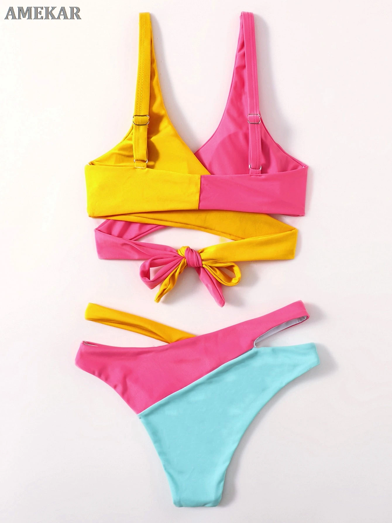 

2021 Bandage Swimming Bathing Suit Beachwear Summer Brazilian Bikini Swimnwear Women Swimsuit Sexy Push Up Micro Bikinis Set