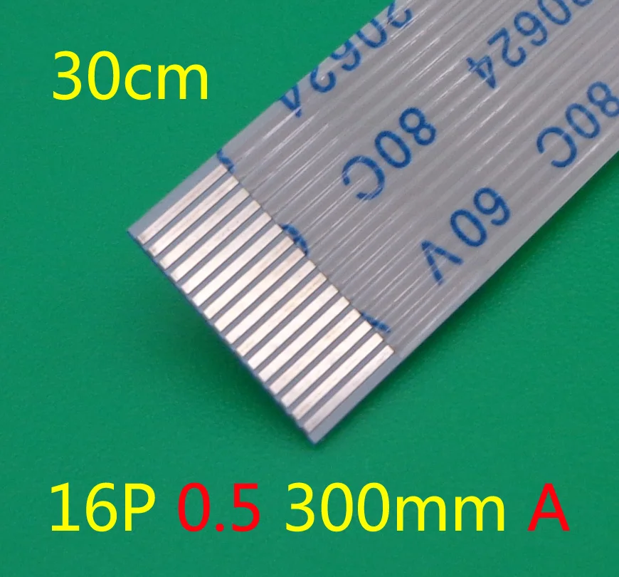 

2X New FFC FPC flat flexible cable 0.5mm pitch 16 pin 16PIN Forward Length 300mm Width 8.5mm Ribbon Flex Cable Free Shipping