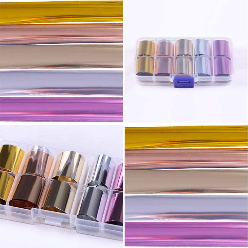 Nail foil 03 Nicole Diary Фольга для ногтей клейкий трансферный гель-клей набор голографические наклейки печать фольги s наклейки для ногтей Декоративный Лак Гель - Цвет: Nail foil 03