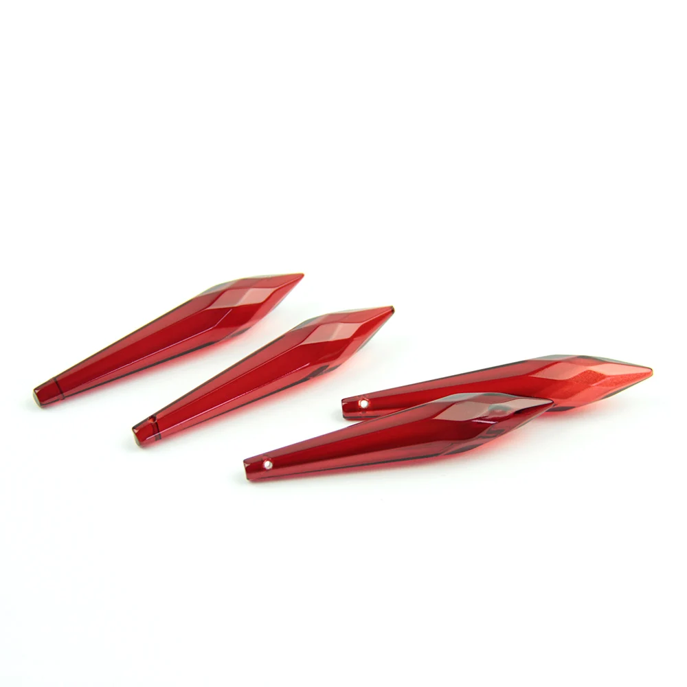 10 шт 76 мм красный кристалл граненый U-подвеска в форме капли Хрустальная Люстра