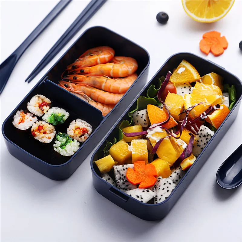 ONEISALL Bento набор Ланч-бокс палочки ложки и суповые банки посуда двухслойная
