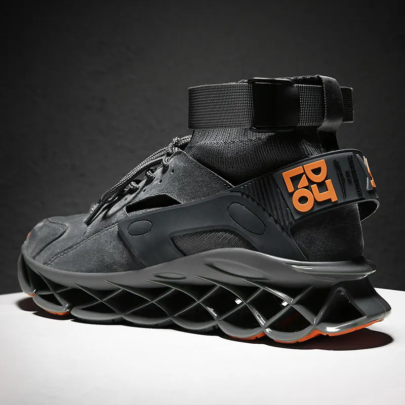 Мужские кроссовки для бега амортизирующие высокие дышащие резиновая