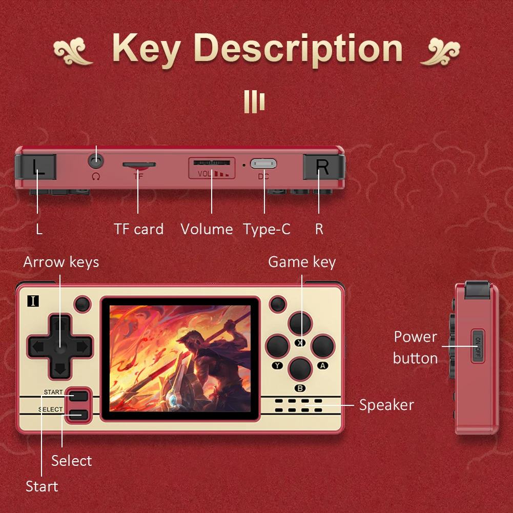 

Powkiddy Q20 MINI Open Source 2.4 Inch OCA Full Fit IPS Screen Handheld Game Console Retro PS1 New Game Players Children's gifts