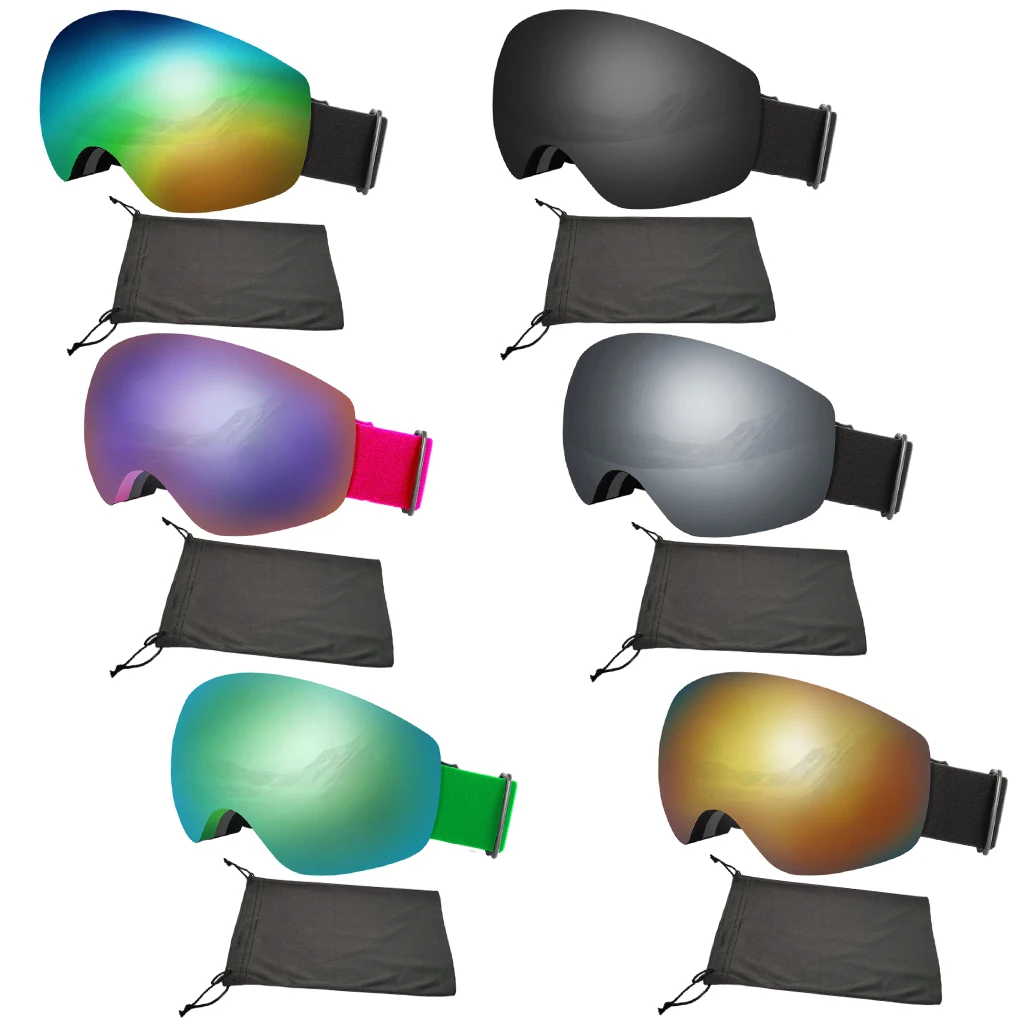 Winter Ski Goggles Anti-Fog Glasses Snowboard Snowmobile Goggles UV Protection Helmet Compatible