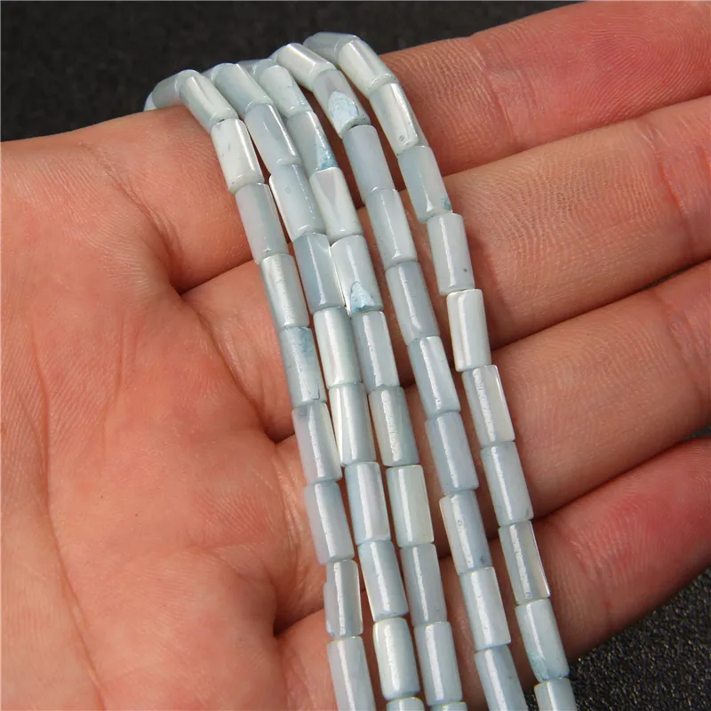 

4x8mm Natural Shell Beads Dyed Round Tube Shell Pearl Loose Beads for Jewelry Making DIY Bracelet Necklace Earrings Accessries
