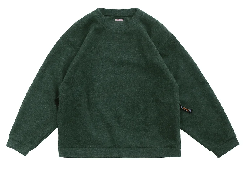 

2021 Best Quality Kapital Solid Color Wool Pullover Men Women Couple Fleece Crewneck Oversized Hip-hop Hooded Sweatshirt