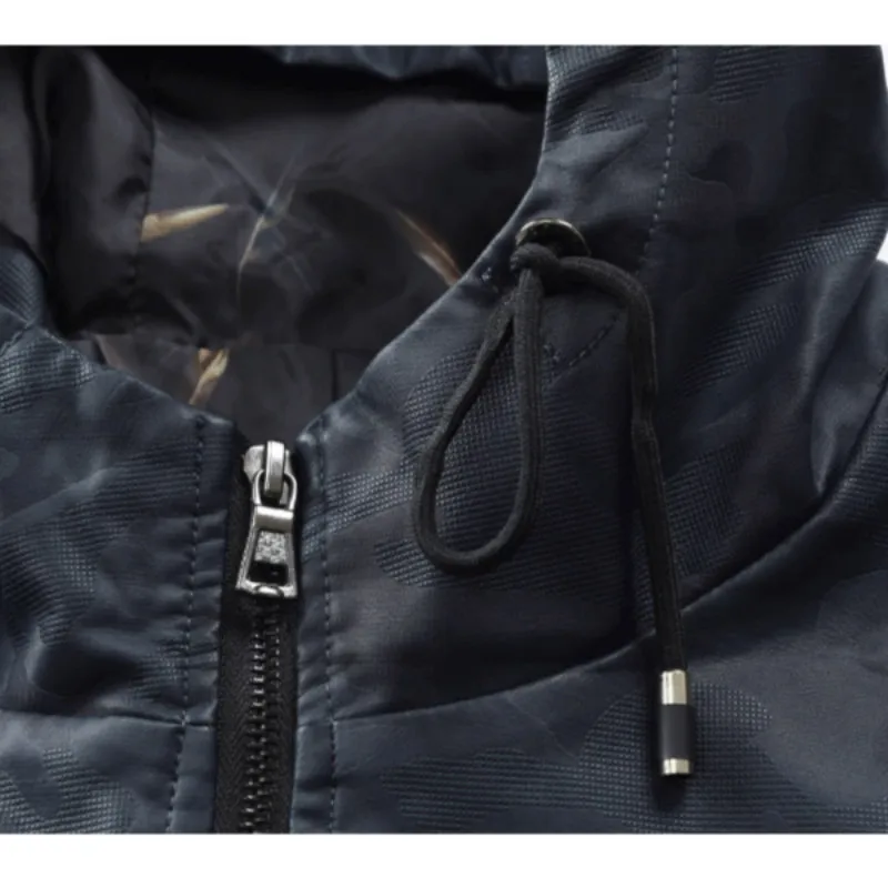 

Spring Men Stylish Long Jackets Hooded Faux Leather Clothing Casual Full Zipper Assassin Jacquard Autumn Winter PU Coat 4XL