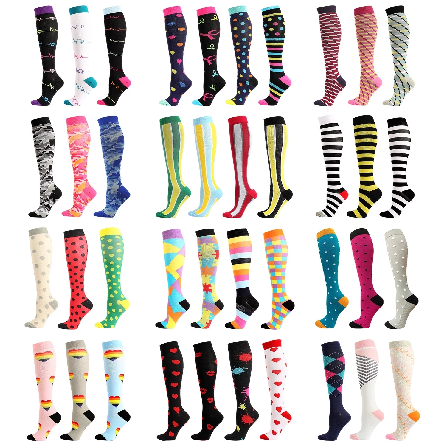 

Compression Socks Athletic Men Women Graduated Breathable Nursing Socks Running Outdoor Hiking Athlete Marathon Cycling Football