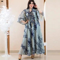 siskakia mesh sequins embroidered abaya dress party evening robe 2021 moroccan caftan turkey arabic oman muslim women clothes