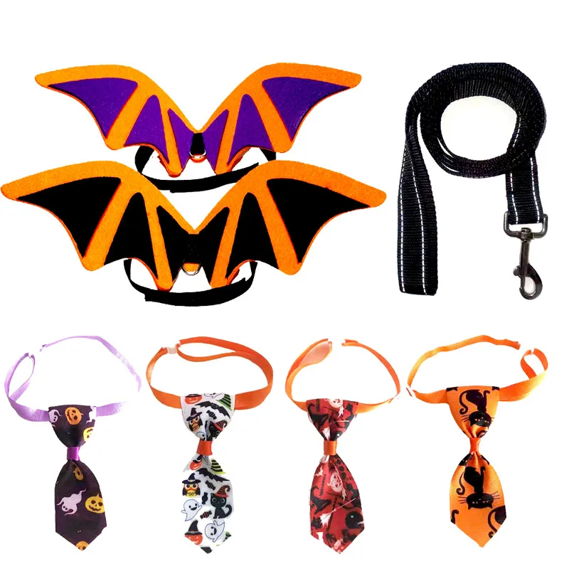 

Halloween Pet Dog Costumes Clothing Bat Wings Pet Gift Vampire Cute Funny Spider Dress Up Pet Accessories