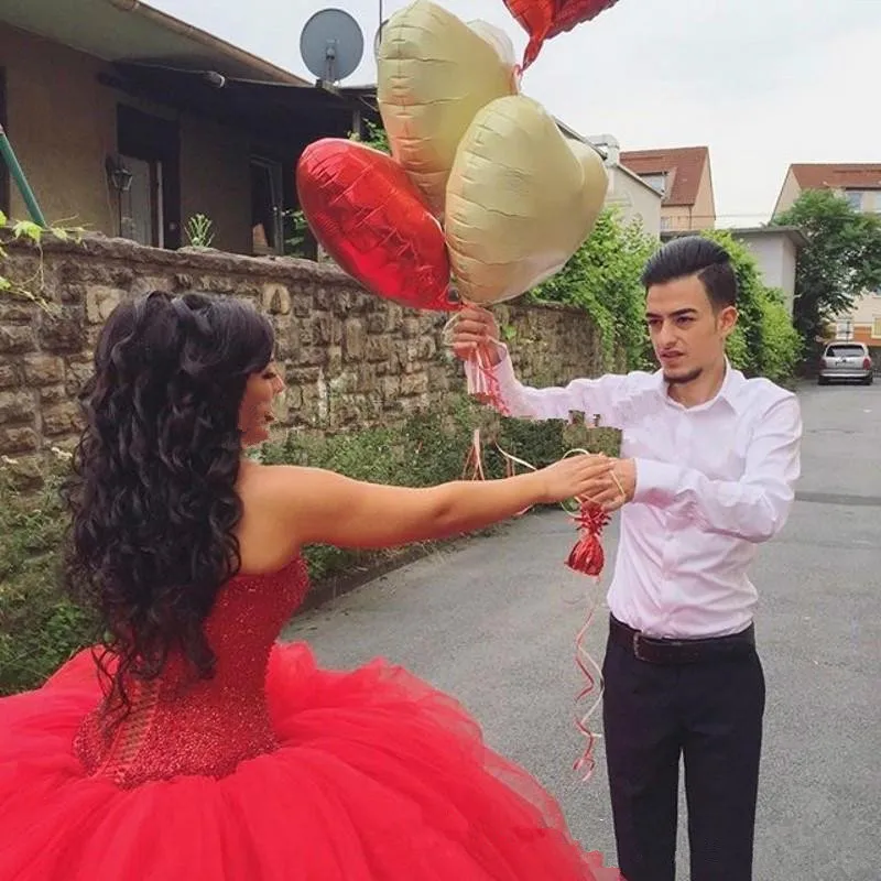 Vestido De NoviaHigh качество красный Цвет свадебное платье бальное с фатиновой юбкой в
