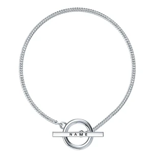 Цепочка женская из серебра 925 пробы с именем и гравировкой на заказ