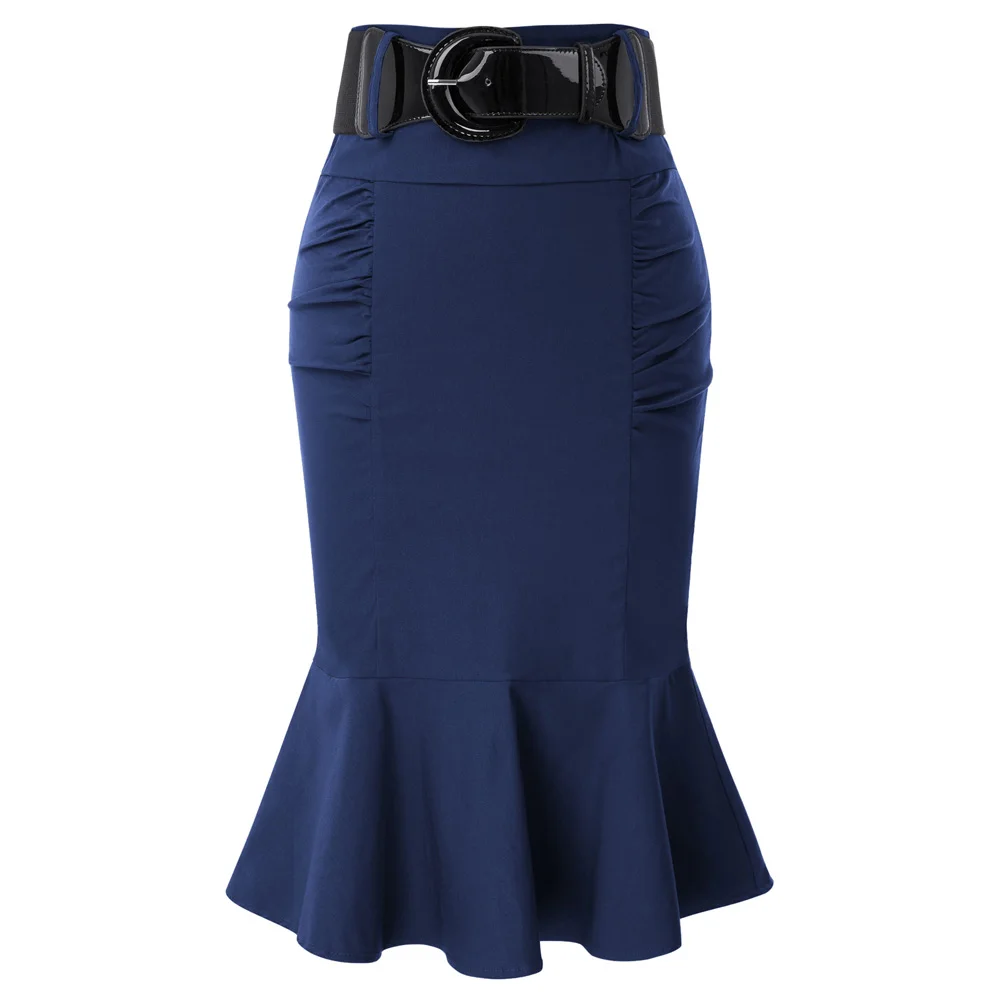 

Women’s Fashion OL Causal Short Mermaid Hips-Wrapped Pencil Skirt S-2XL