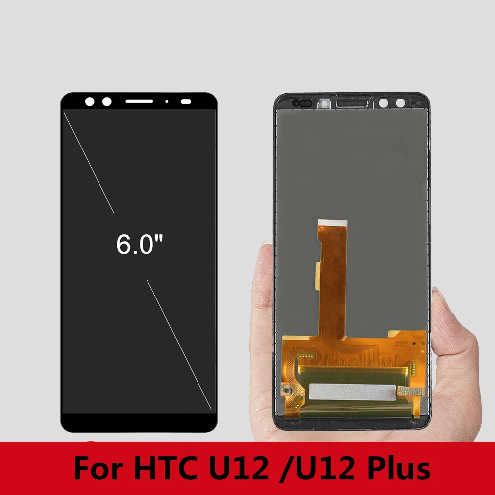 ЖК-дисплей 6 0 дюйма для HTC U12 + / Plus сенсорный экран сборный с царапинами | Мобильные