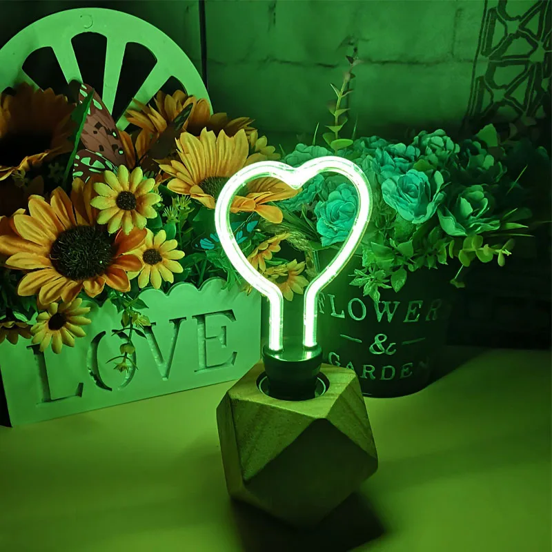 Ночники 220 В E27 теплый белый красный синий зеленый звезда бабочка сердце Лотос