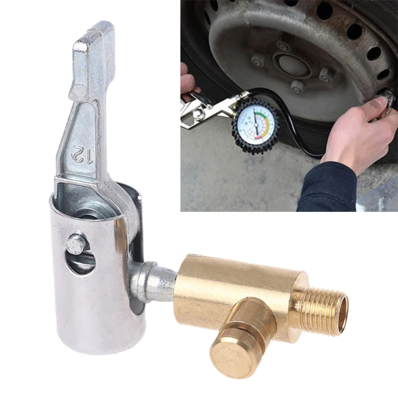 

Heavy Duty Air Chuck Air Inflation Nozzle Compatible with Tire Inflators for Car Bike Motorcycles Vehicles