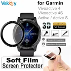 100 шт. 3D изогнутая мягкая защита экрана для Garmin Vivoactive 4 4s Active S умные часы с полным покрытием Защитная пленка (без стекла)