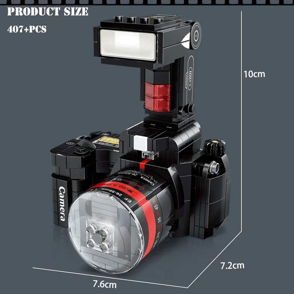 

Mini Camera Small Camera Building Block Model Building Blocks Creative Assembling Toys Children's Educational Toys Gift 627PCS