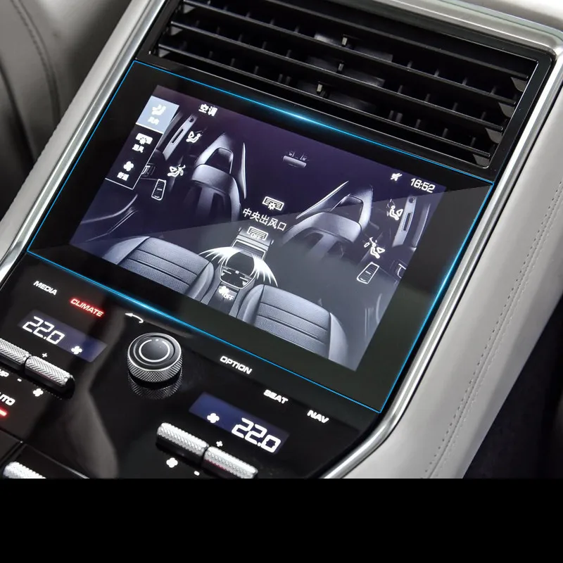 Для Porsche Panamera Cayenne Macan Автомобильный GPS навигатор Экран стекло стальная защитная