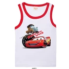 Детский жилет для малышей, детские топы для маленьких мальчиков, футболка Маккуин с машинками, 95 детской одежды для мальчиков, подарок на день рождения