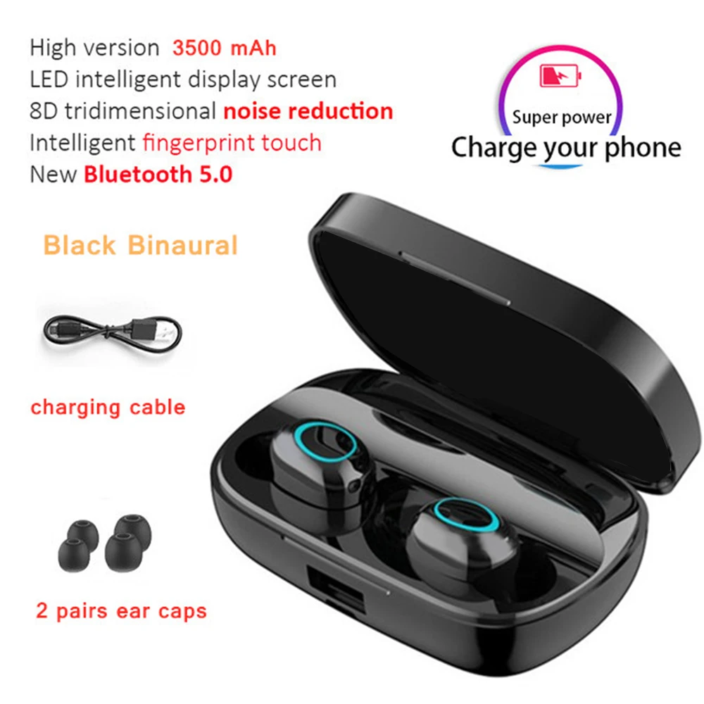 S11 3500 мАч Внешний аккумулятор наушники Bluetooth Беспроводные спортивные наушники TWS игровая гарнитура с микрофоном для IPhone Xiaomi