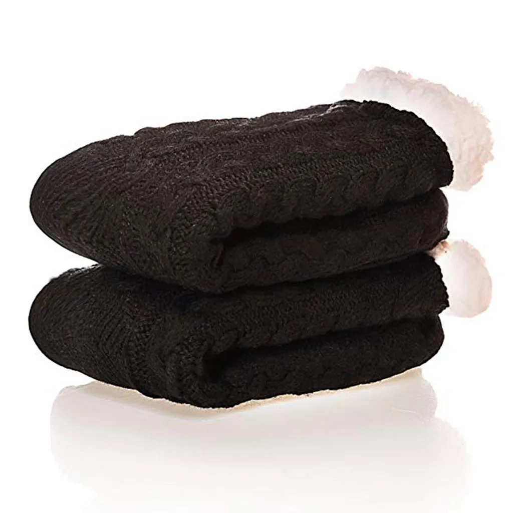 

Women's Winter Skarpetki Damskie Super Soft Warm Cozy Fuzzy Fleece-lined Christmas Gift With Gripp Kobieta Skarpety