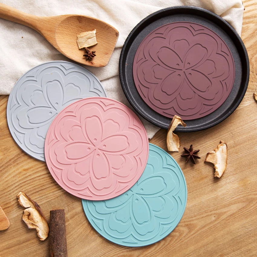 Круглые влагостойкие подставки для напитков из ПВХ чашек термоизоляционные