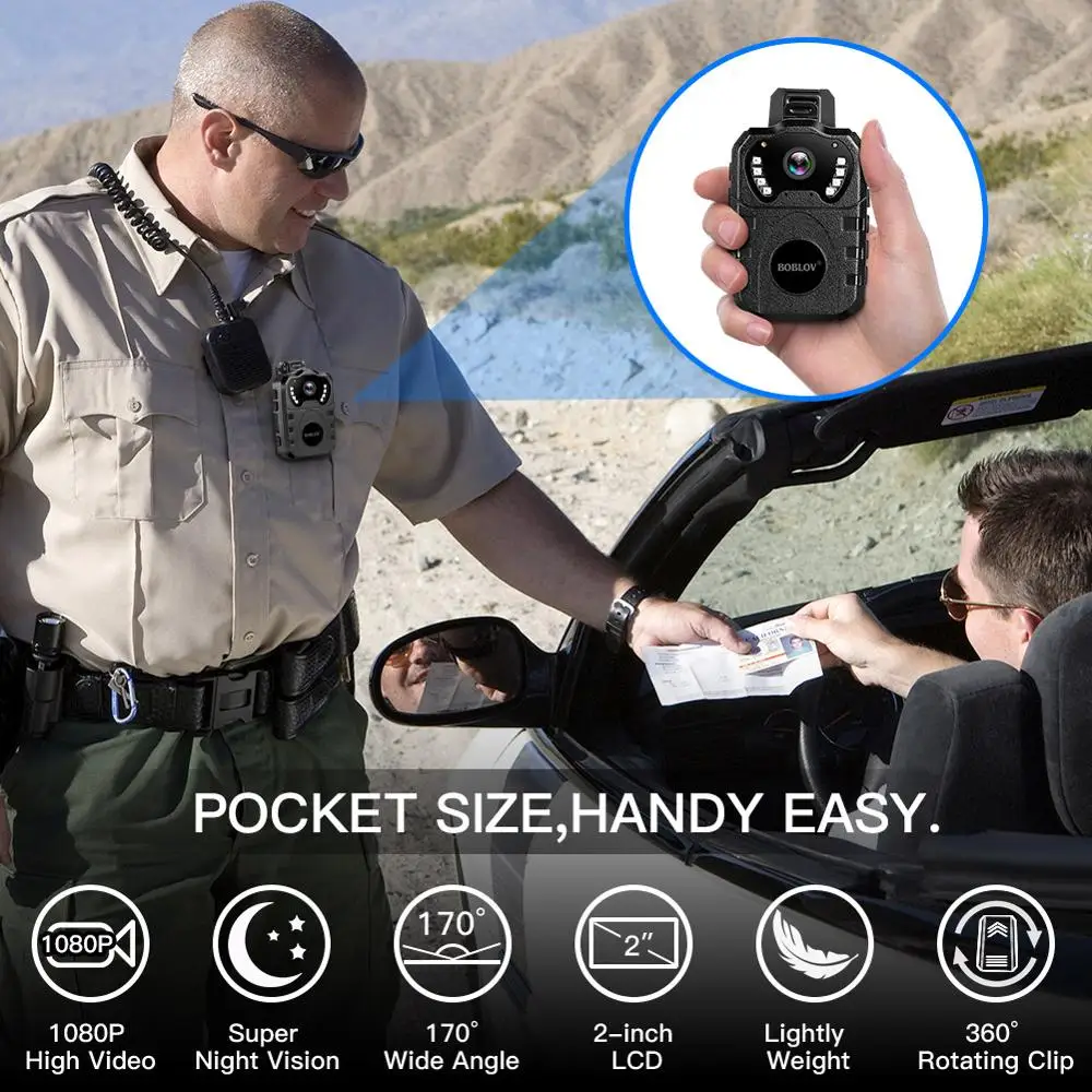 BOBLOV WN10 HD 1080P Body Cam Portable IR Night Vision Police Camera Loop Recording Security DVR Video Recorder Wearable on - Портативная камера BOBLOV WN10 HD 1080P Body Cam с ИК-ночным видением, цикличной записью, защитой записи видео с места происшеств