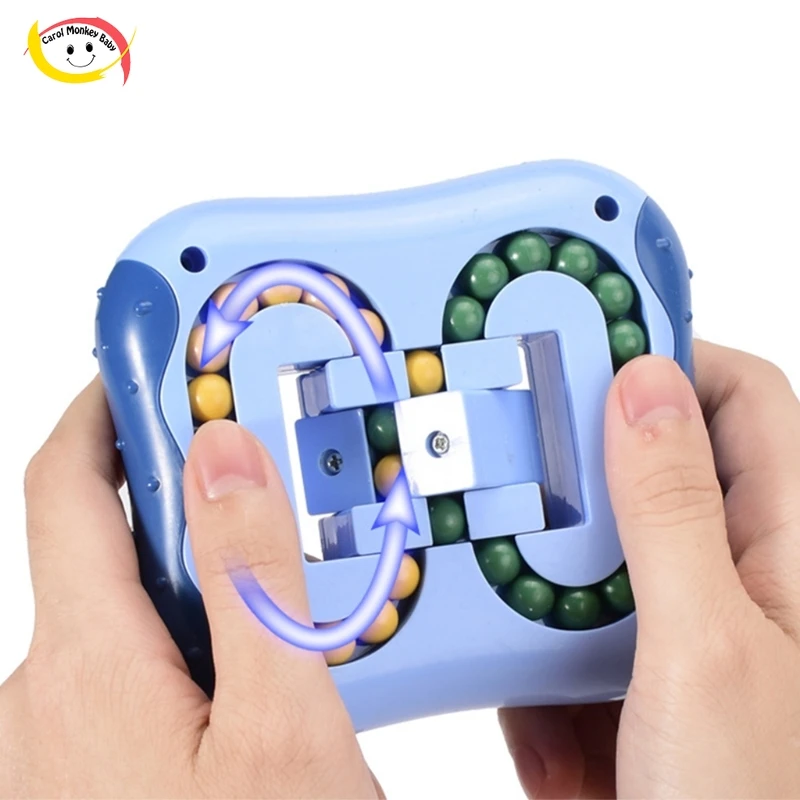 

Anti-Stress Rotating Magic Bean Cube Stress Relief Toy for Adults Kids 2021 Hot Sale Fingertip Fidget Toys Intelligence Game