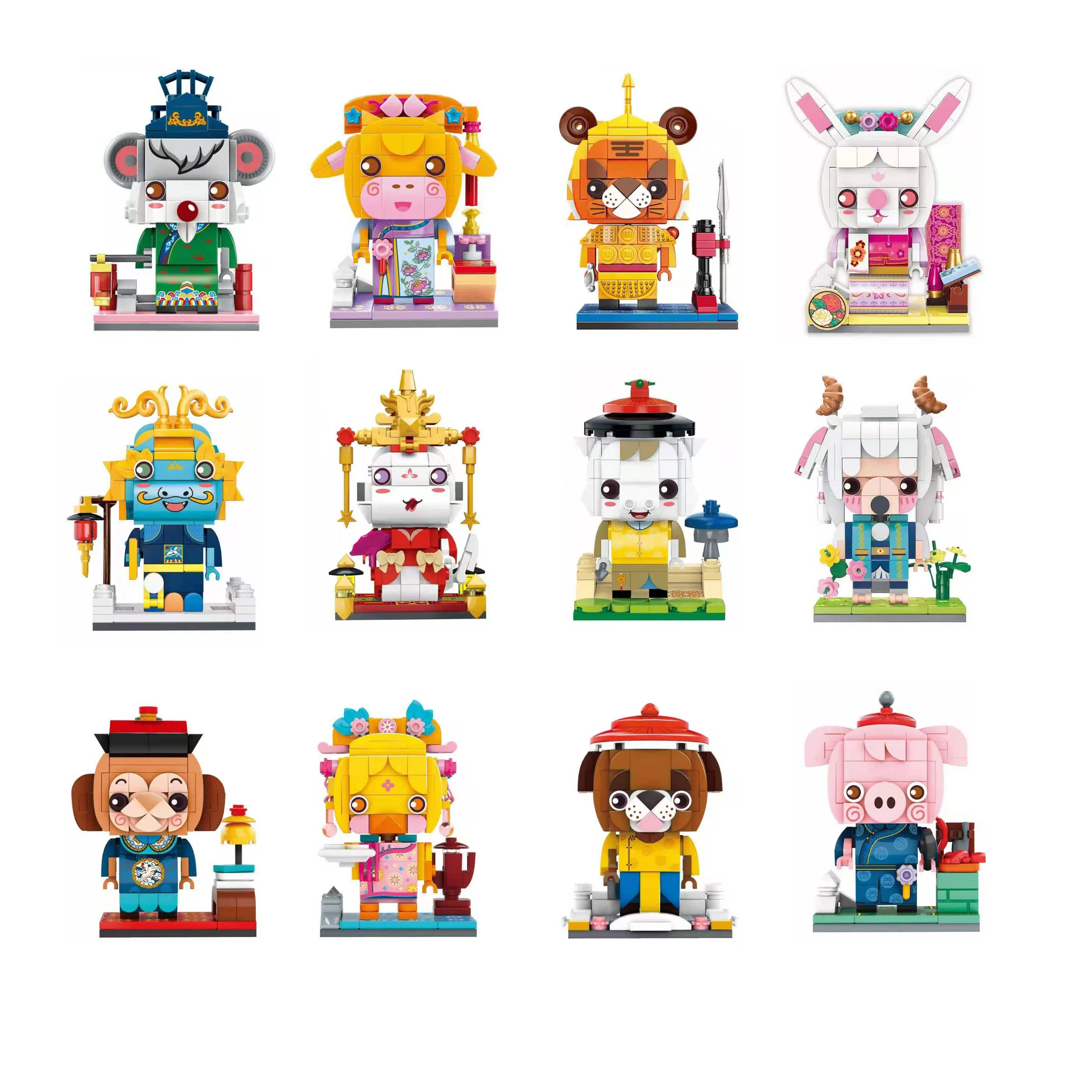 

Серия зодиака, крыса, тигр, кролик, кирпич